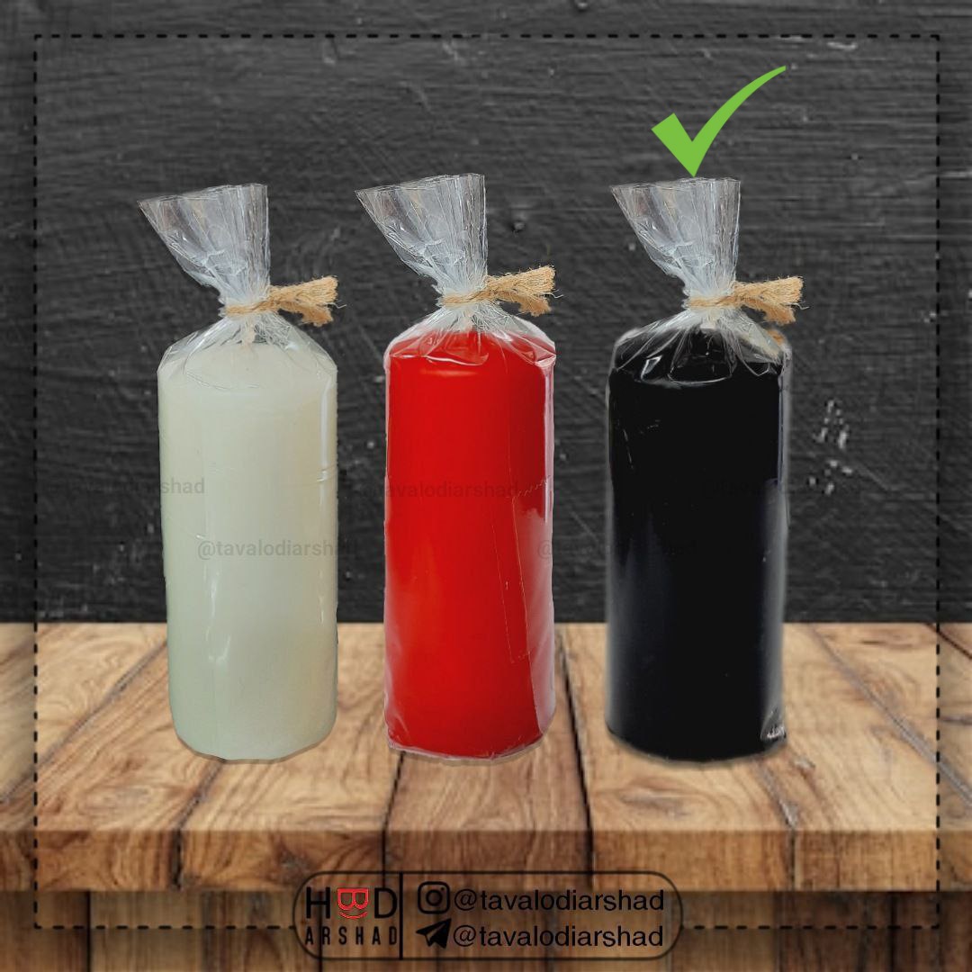 شمع استوانه مشکی کد ۱۰۰